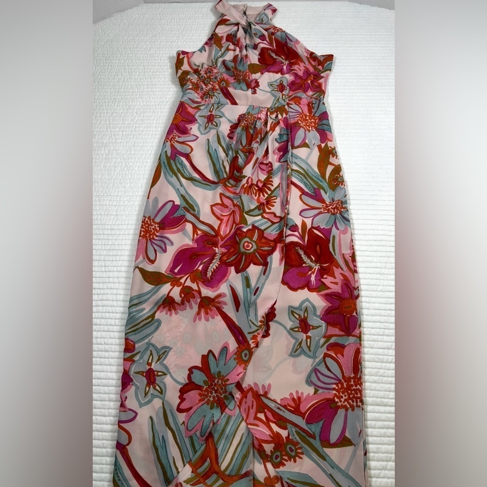 Julia Jordan Floral Halter Maxi Dress. Size 4. Cocktails. Cruise. Tropical. - Picture 5 of 14